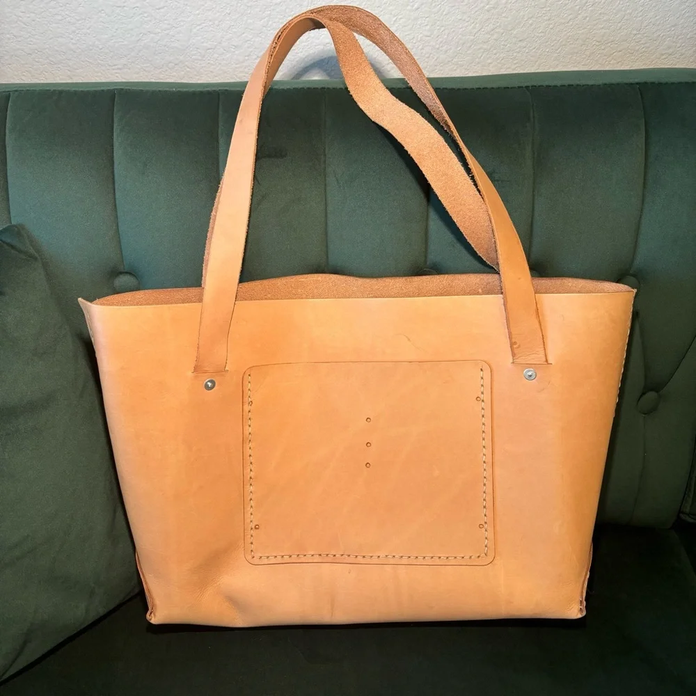 Premium Genuine Leather Handbag Purse Tote - Picture 4 of 9